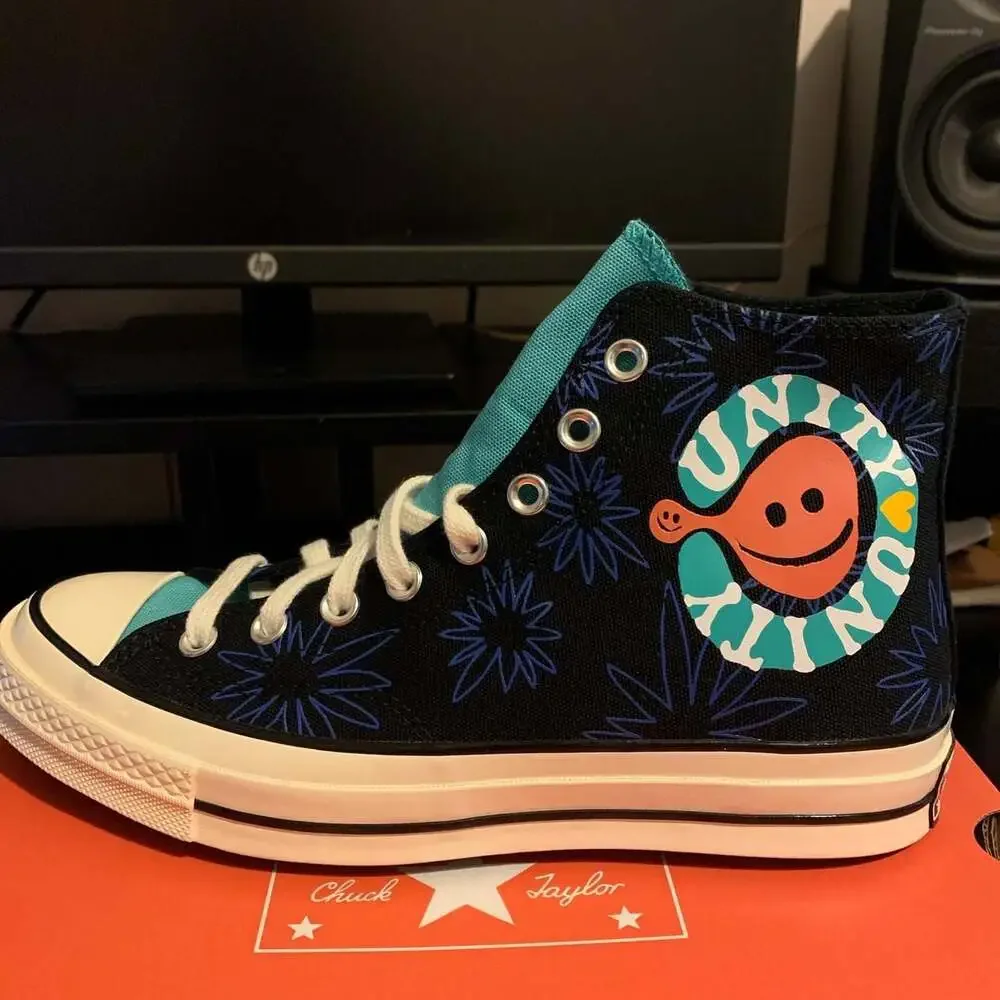 Converse Chuck Taylor 70 Unity Flower High Top Sneakers - Picture 5 of 6